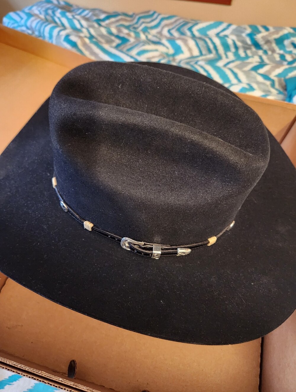 NIB Classic Vintage STETSON Black 4xBeaver - Picture 2 of 8